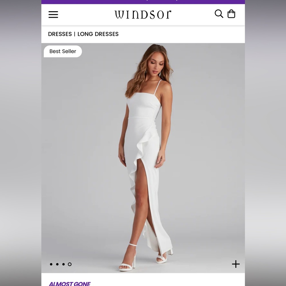 maxi white windsor dress